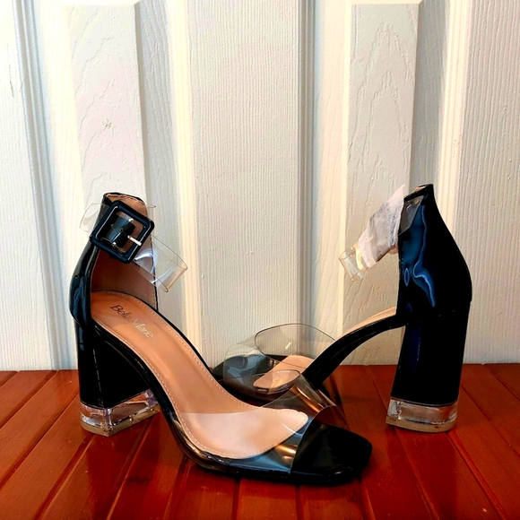 NEW CHUNKY TRANSPARENT HEEL size 9 - Picture 2 of 9